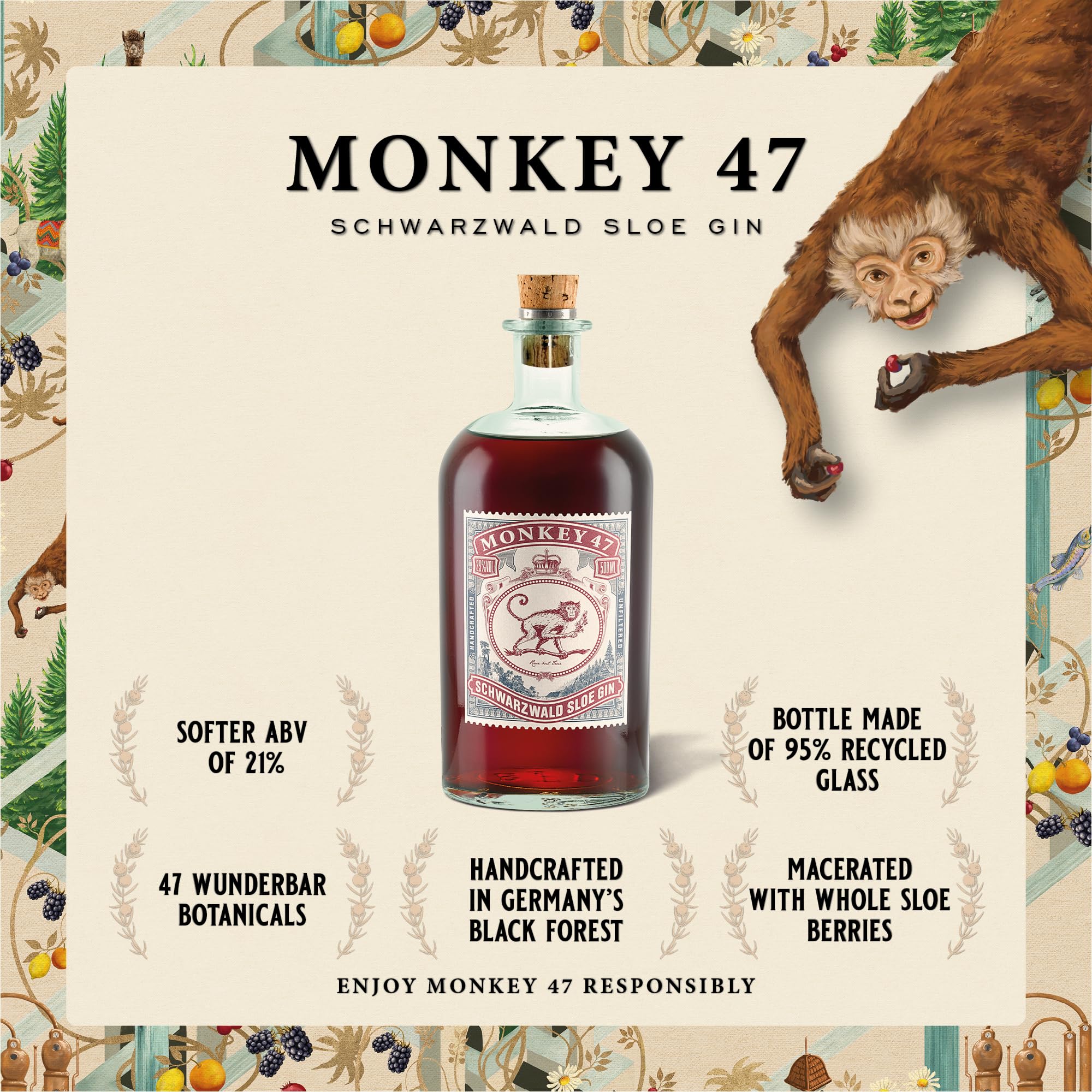 B*e様 ジン3本セット　Roku 、Monkey 47、Hendrick's Monkey 47 Gin Kiosk Gift Set (3 x 5 cl) : Amazon.co.uk: Grocery