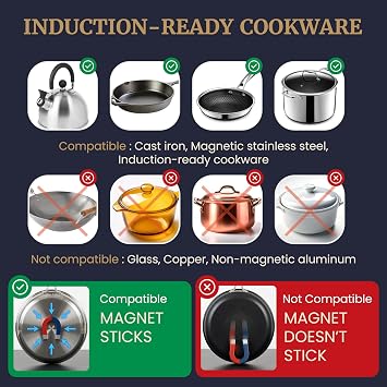 Elite Gourmet Slim Portable Induction Cooktop, 1500W Countertop Burner with 10 Power Levels & Temperature Control (140F465F), Ultra-Slim 2 Design, Digital Touch Controls, Timer & Child Lock