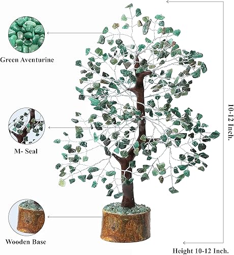 Miniatura 5 de Árbol de aventurina verde  Árbol de piedras preciosas  Árbol de la vida de cristal  Árbol de chakra curativo  Árbol del dinero  Piedra curativa