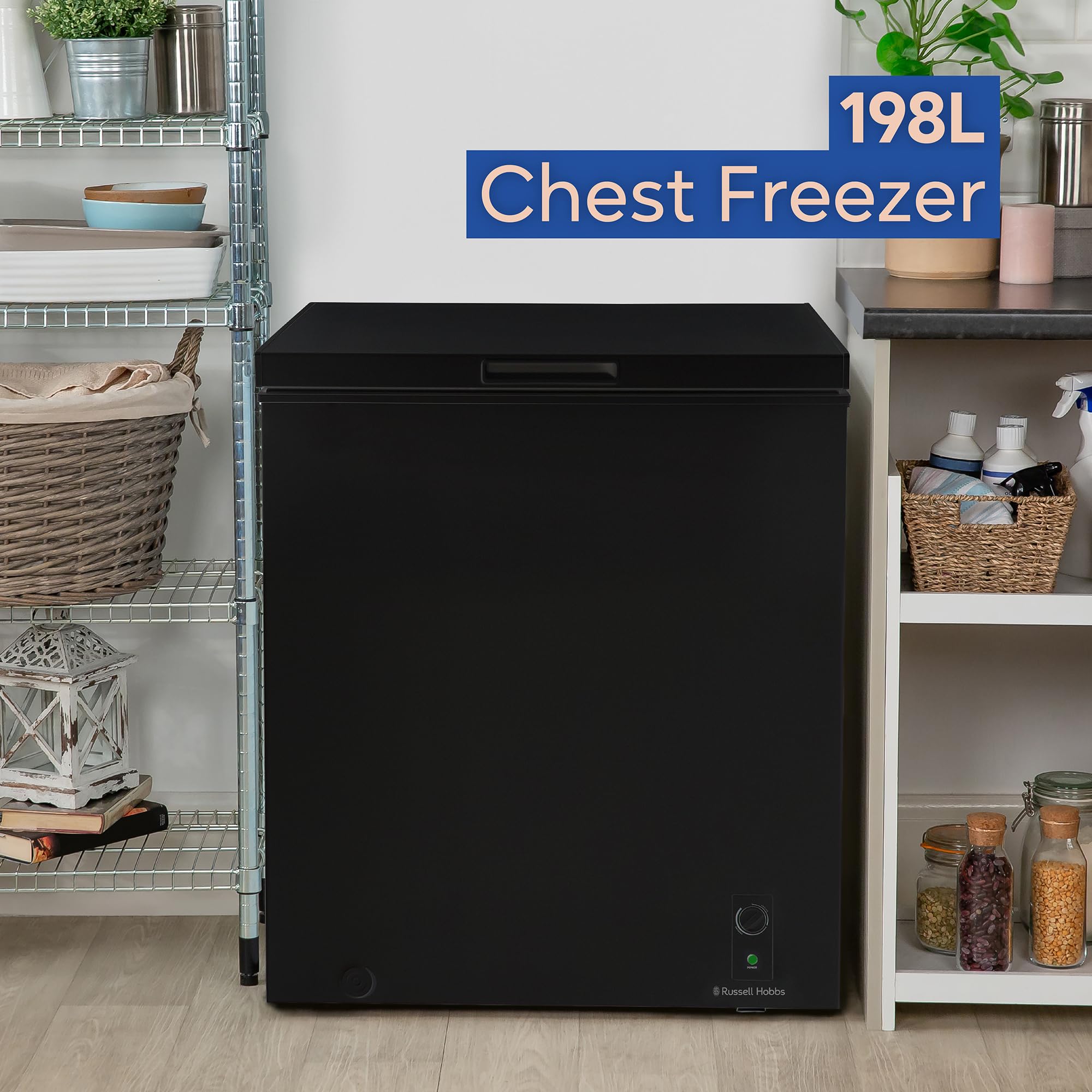 Russell Hobbs White Chest Freezer 198L Freestanding with 5 Year Warranty, Adjustable Thermostat, Chill or Freeze Function, 4 Star Freezer Rating & Suitable for Outbuildings & Garages RH198CF0E1W — view 27