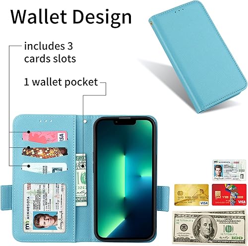 Miniatura 4 de SHAMMA Case for Xiaomi Redmi K40 Case Compatible with Xiaomi Redmi K40 Phone Case Cover PU Leather Wallet Case LZW-QL145