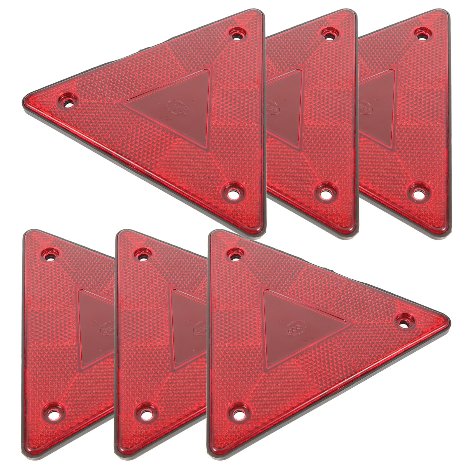 Lot De 6 Triangles De Signalisation Réfléchissants Pour Véhicules Lents - Pour Remorques, Camping-cars, Sécurité Routière