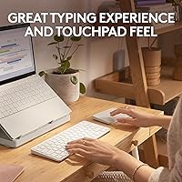 Vista 6 de Logitech Casa Pop-Up Desk Work From Home Kit with Laptop Stand, Wireless Keyboard & Touchpad, Bluetooth, USB C Charging, for Laptop/MacBook(10” to