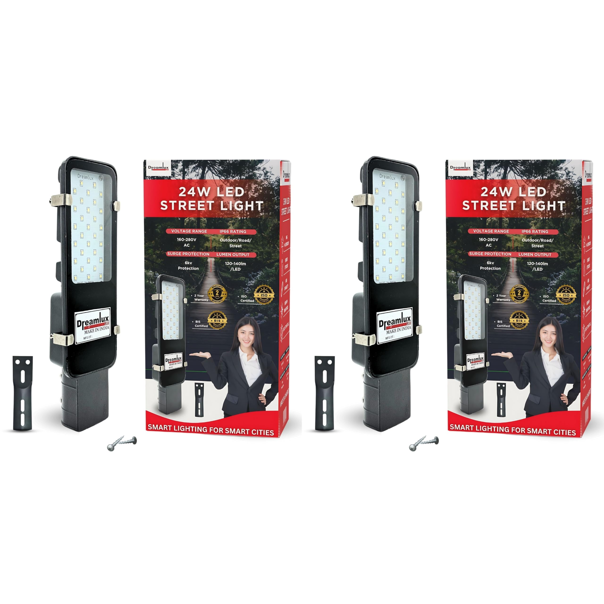 Dreamlux Street Light 24 Watt LED Street Light | Street Lights Outdoor Waterproof | BIS Certified | Upto 85% Energy Saving | Aluminium Body | Road Light- Cool White (Pack of 2PC) (B0D6J6BLJ9) Amazon Price History, Amazon Price Tracker