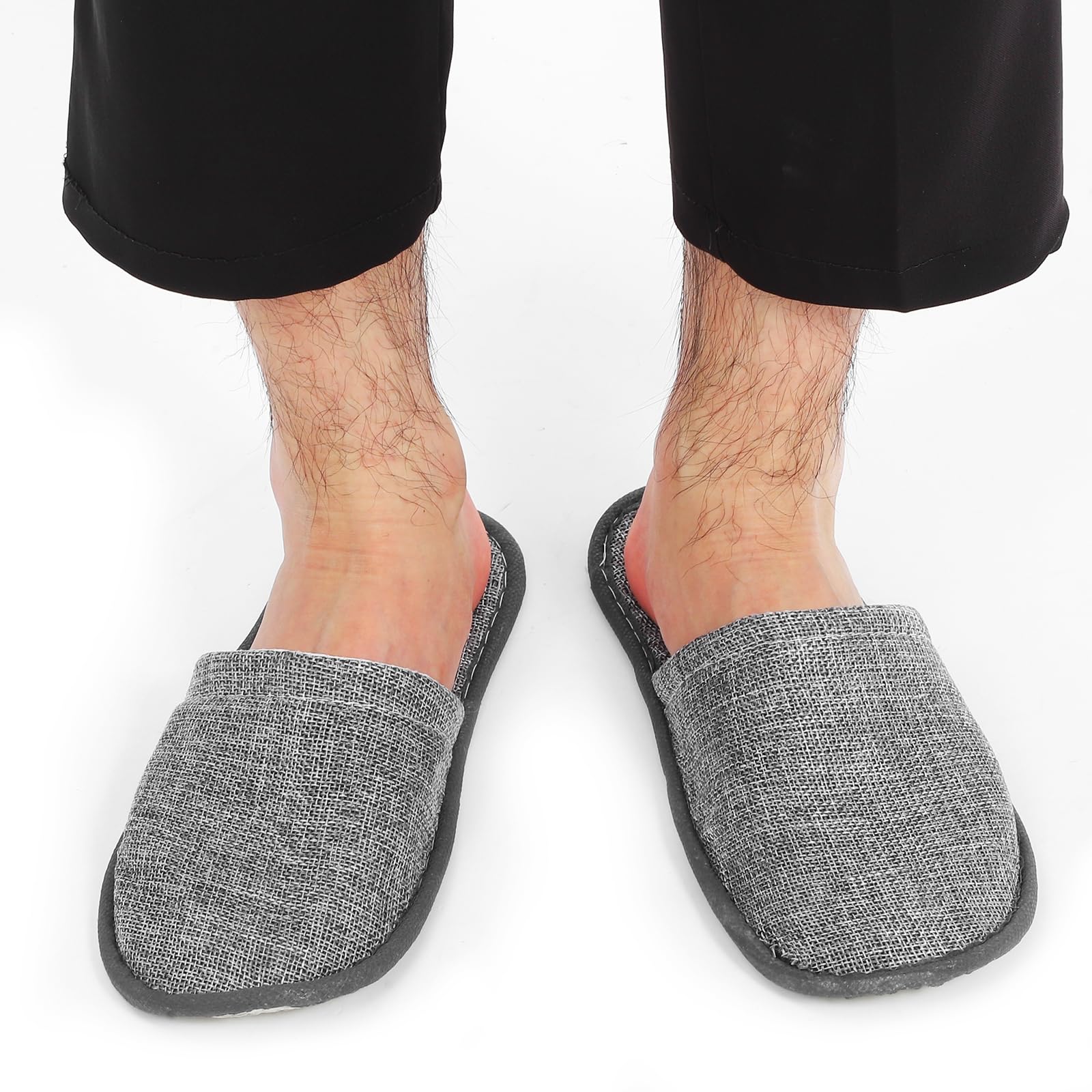 Healifty Pantofole usa e getta per hotel, comode, unisex, per viaggi, matrimoni, feste nuziali, colore grigio, 20 pezzi