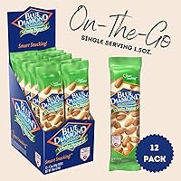 Vista 10 de Blue Diamond Almonds, Low Sodium, Lightly Salted Flavored Snack Nuts, Single Serve Bags (1.5 Oz. Tubes, Pack of 12)