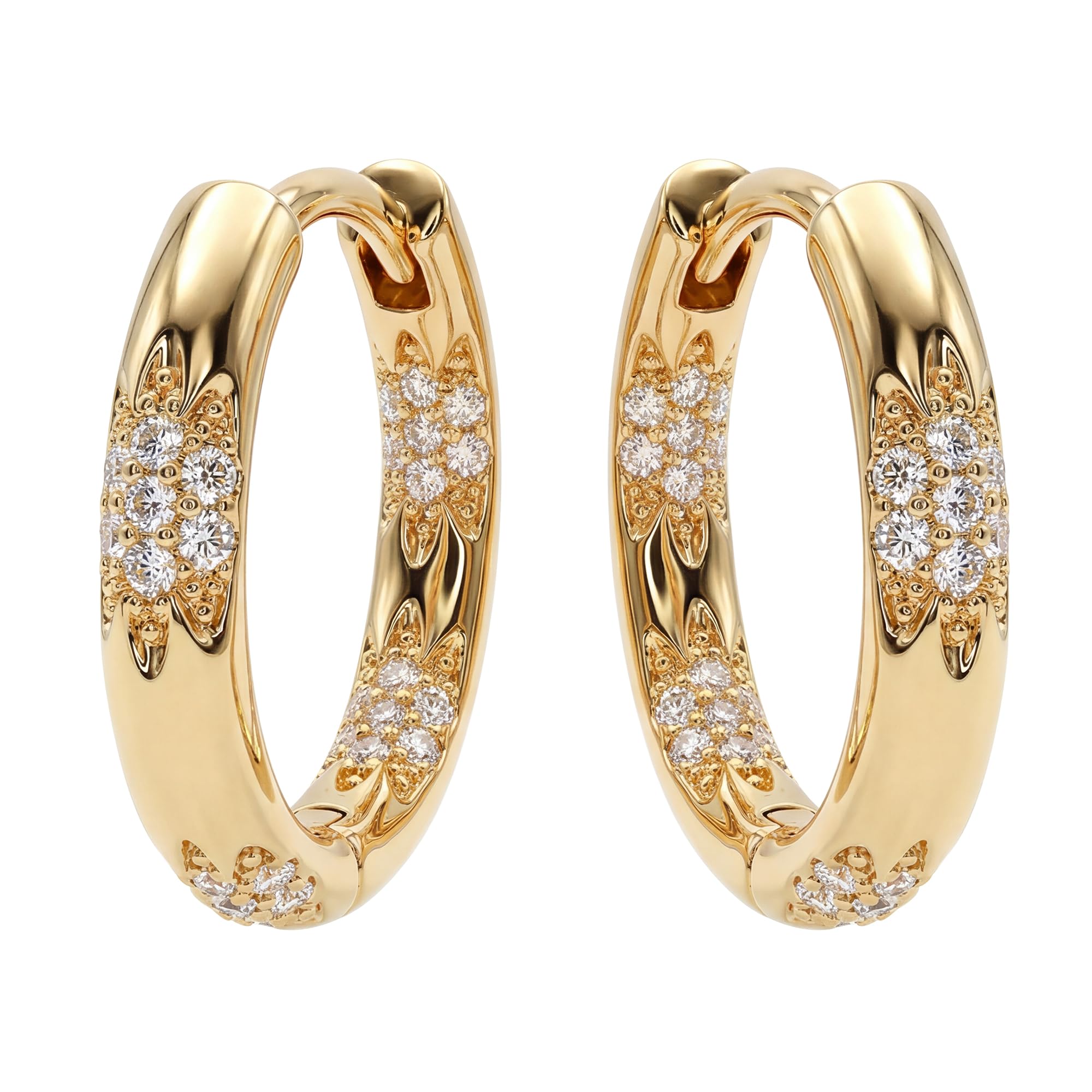 Gold Hoop Earrings for Women 18K Gold Plated Cubic Zircon Huggie Earrings Earrings for Everyday Jewelry