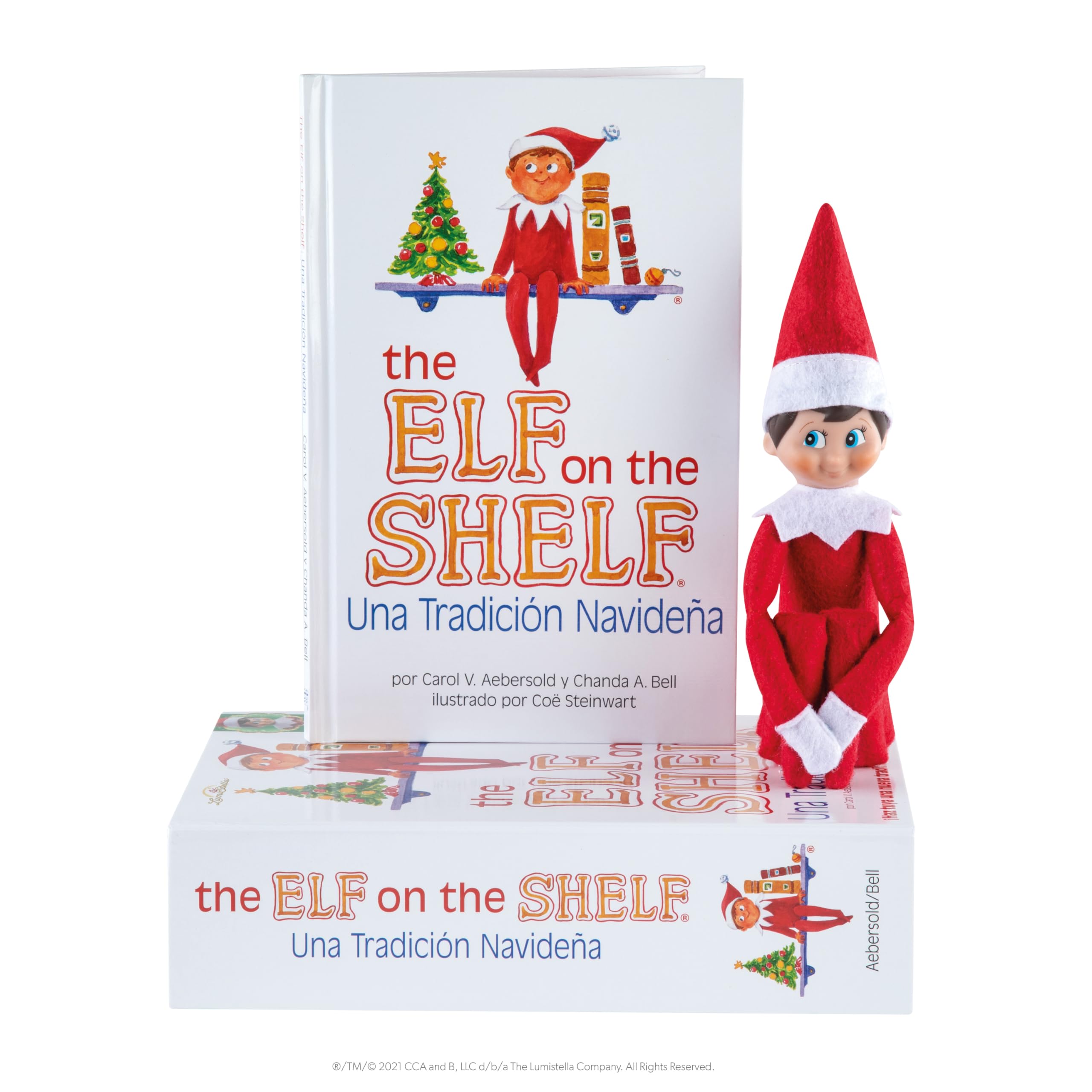 The Elf on the Shelf® Una tradición navideña | Italiano | Niño con Ojos Azules | Incluye Libro ilustrado mágico, Caja de Recuerdos y Certificado Oficial de adopción