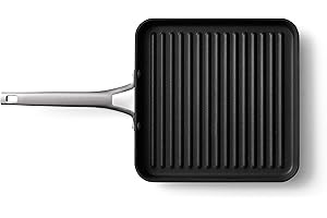 Calphalon Premier Hard-Anodized Nonstick 11-Inch Square Grill Pan, Black