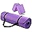 Fitvids All Purpose 1/2-Inch Extra Thick High Density Anti-Tear Exercise Yoga Mat with Carrying Strap and Yoga Blocks, Purple