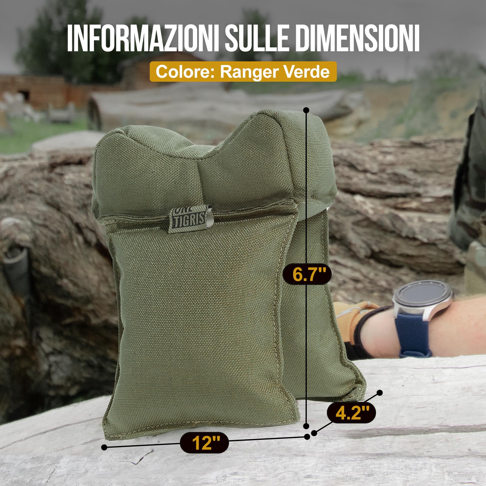 OneTigris Cuscino Imbottito per Armi, per Caccia, Caccia all'aperto, tiro,