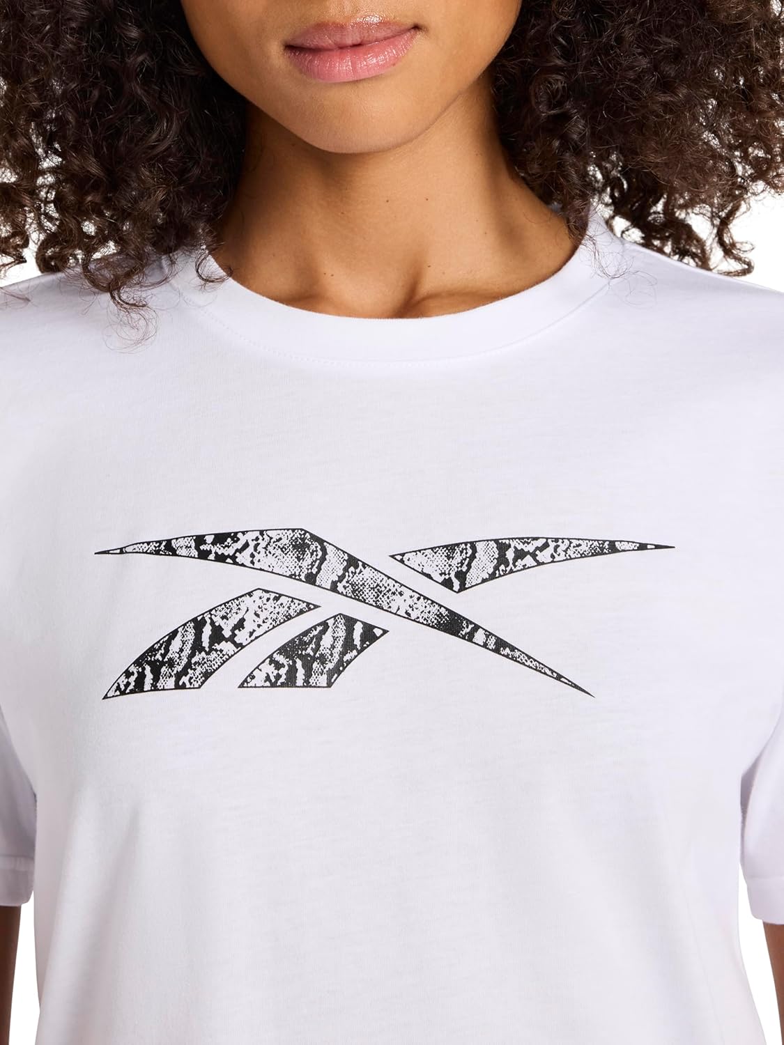 Reebok Womens Big Logo 100% Cotton Lightweight Crewneck T-Shirt, Relaxed Fit - Image 5