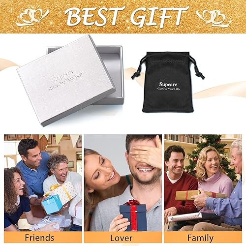 Miniatura 8 de Supcare Pulseras de alerta médica personalizables para mujeres y hombres, vienen con tarjeta médica (envuelta para regalo)