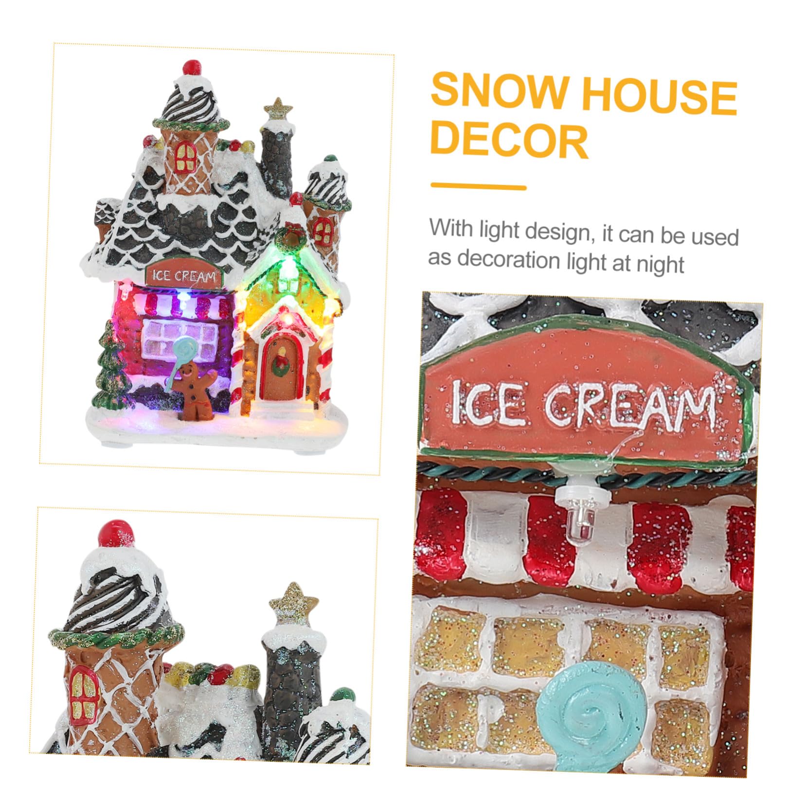 Adorno Navideño LED Casa Galleta Luminosa para Mesa Decoración Hogar Fiesta Navidad Regalo