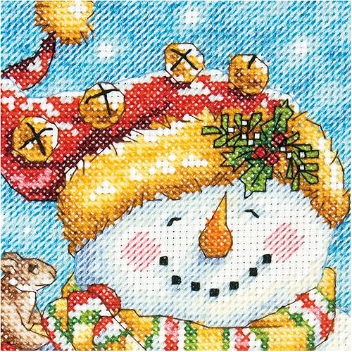 Miniatura 3 de Dimensions - Juego de bordado en punto de cruz diseño de bota navideña personalizada con osos de nieve