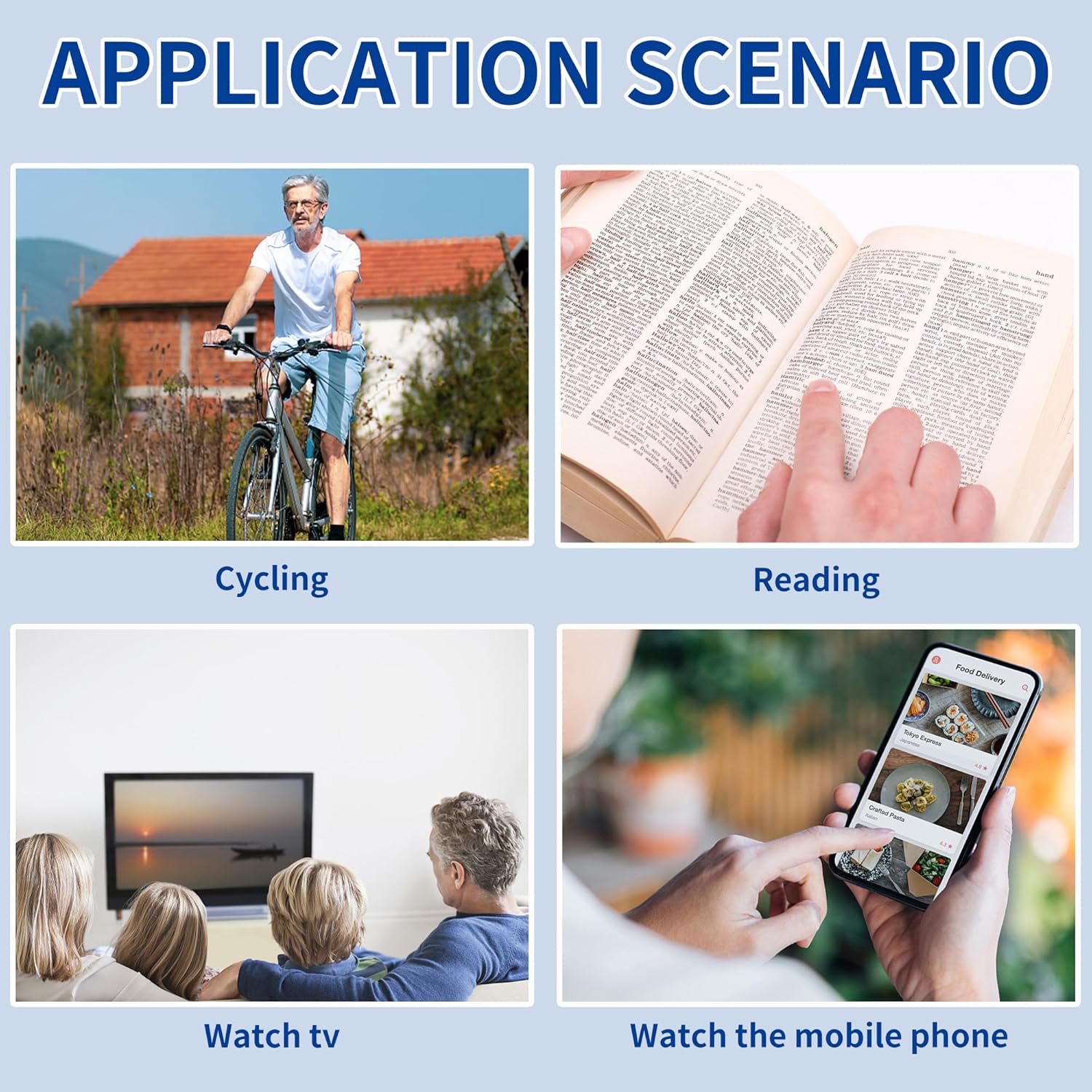 SooGree Progressive Multifocus Reading Glasses Half Frame Transition Presbyopic Eyewear Blue Light Blocking Computer Readers