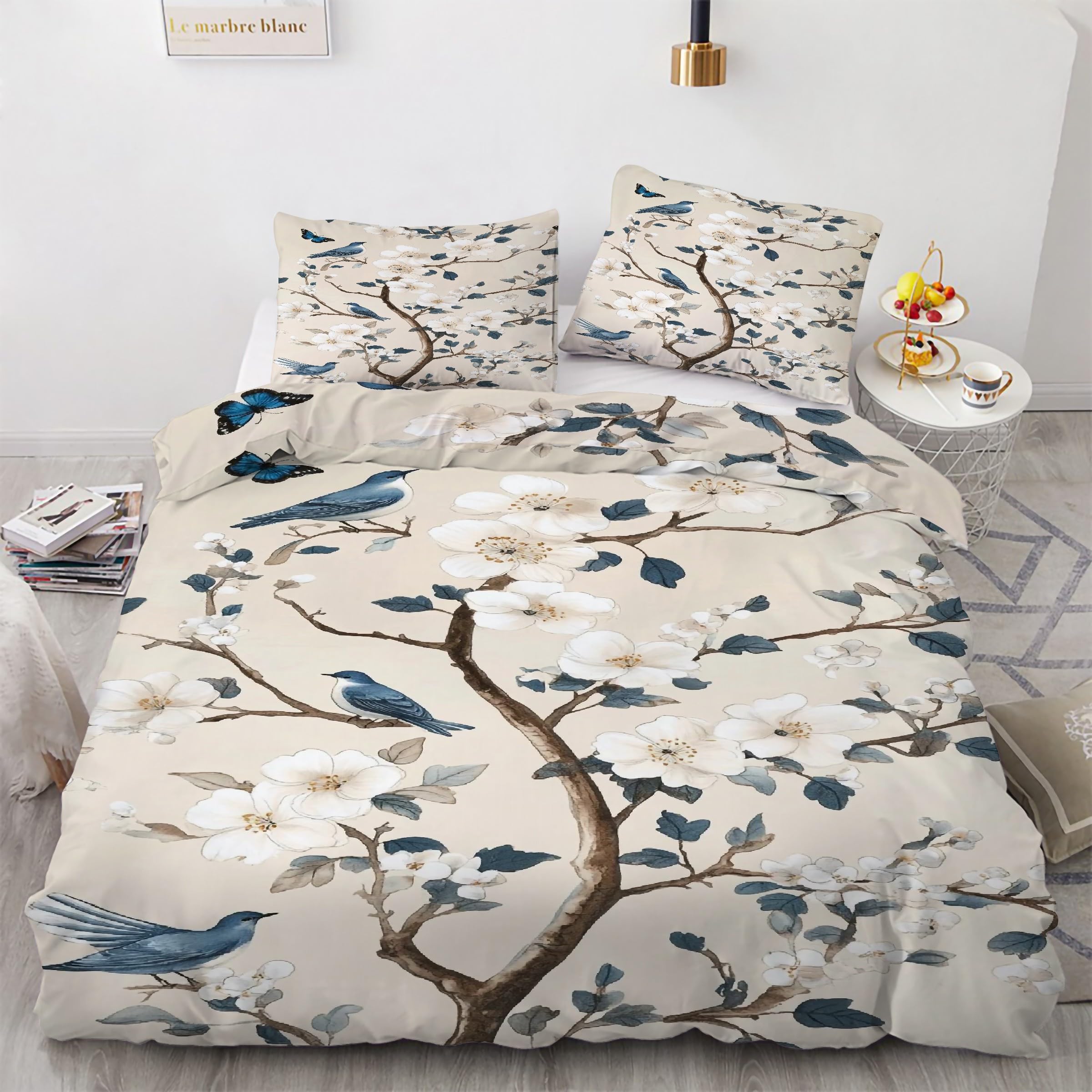 Housse de couette 160x200 papillon zippée pour en finir avec le lit froissé