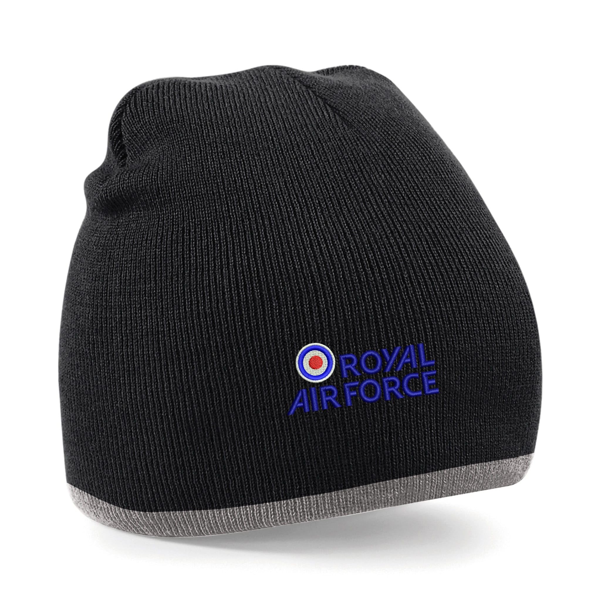 The Military Store Unisex Black/Grey Royal Air Force - Raf Beanie Hat ()