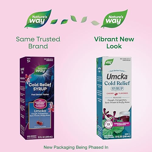 Miniatura 2 de Nature's Way Jarabe de alivio del frío, Umcka, acorta la duración y reduce la gravedad, alivio del frío multisíntoma, homeopático, sin fenilefrina,