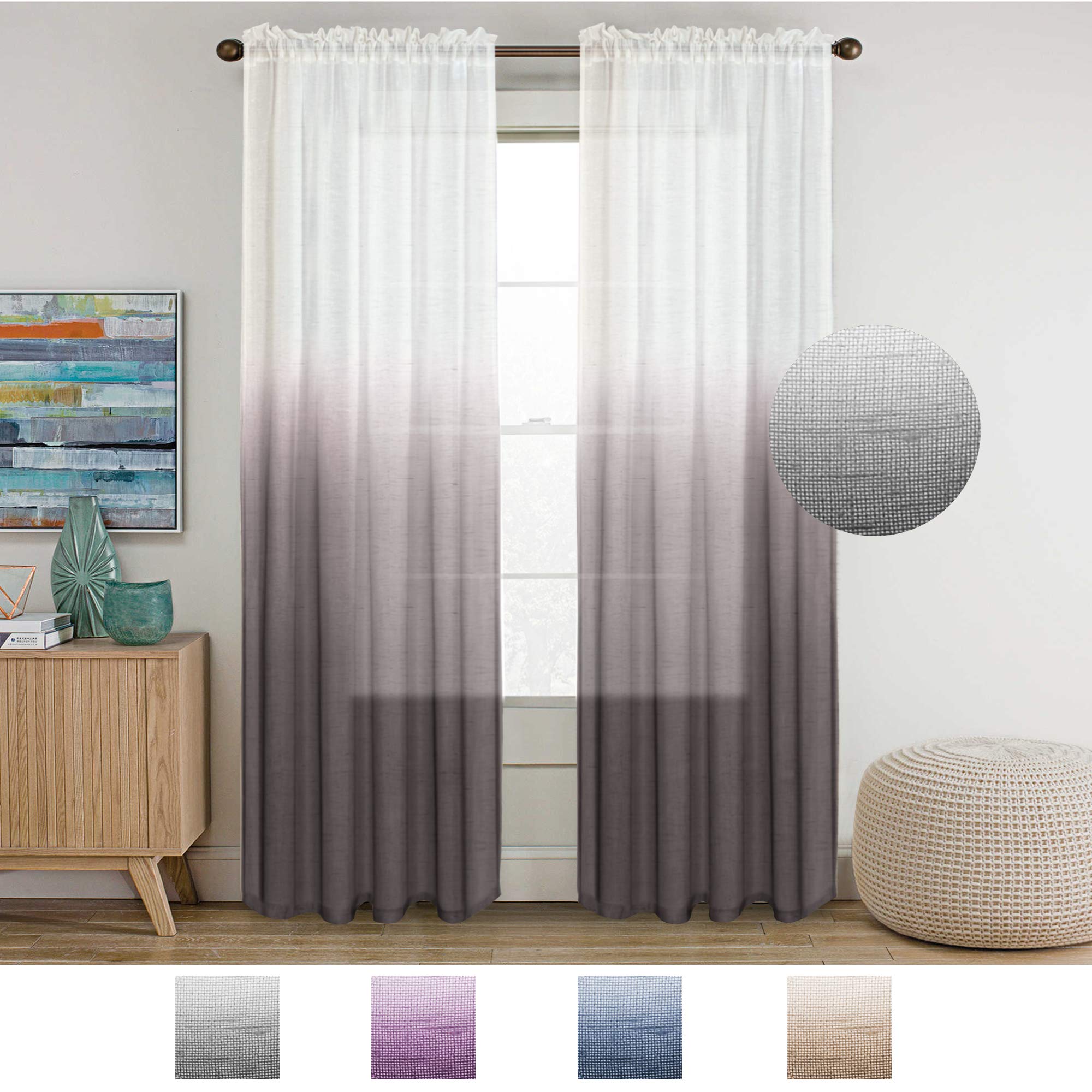 Door Window Sheer Curtains Curtains & Drapes