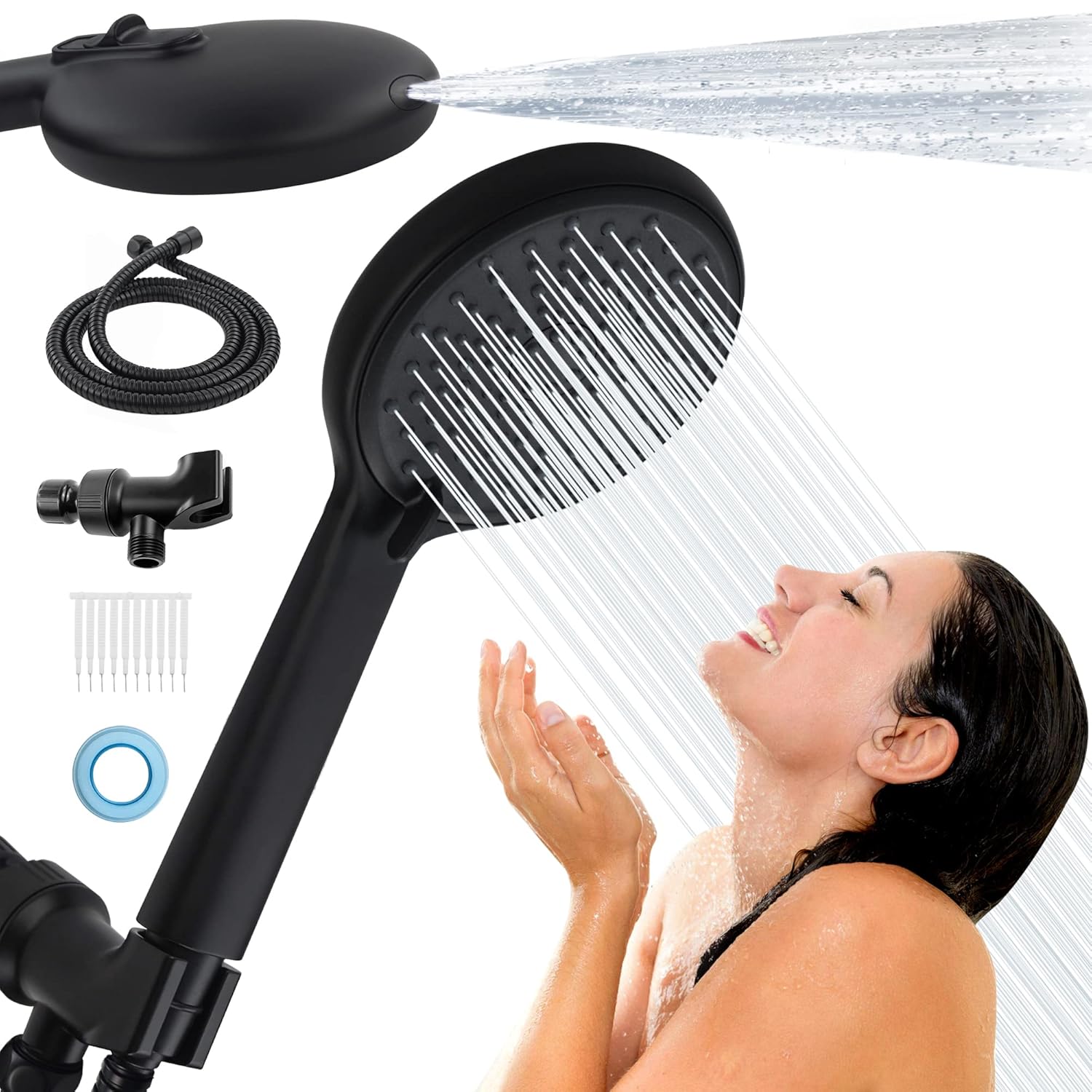 yeulluey High Pressure Shower Heads with Hose，Shower Head with Handheld