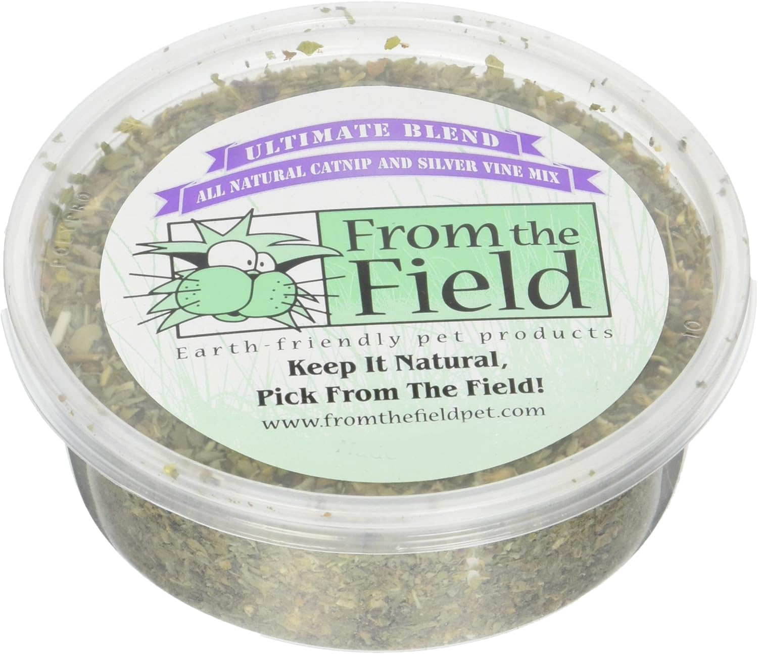 From The Field Ultimate Blend Catnip & Silver Vine - Premium USA-Grown, Potent for Toys & Play, Safe Resealable 1oz Tub for Cats & Kittens