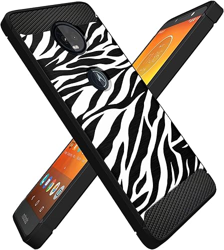 Miniatura 29 de CasesonDeck Funda ajustada compatible con Motorola Moto E5 Plus/Moto E5 Supra, fibra de carbono, protección contra golpes y caídas, TPU flexible