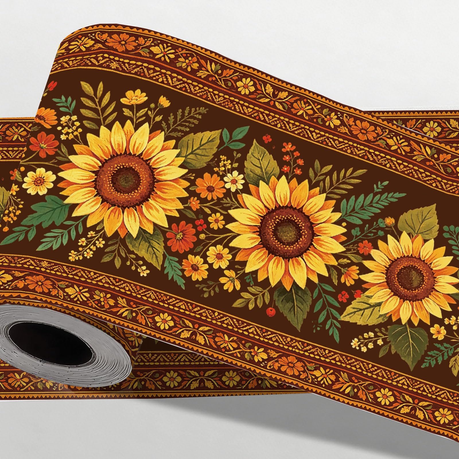 CONCHLERY Sunflower Wallpaper Stick Border 197 Inch