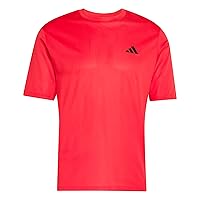 adidas Uomo Workout Essentials Base Shirt, Pure Ruby