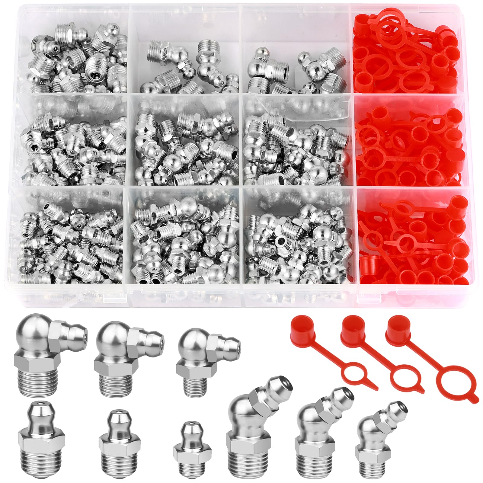 Boquilla de grasa hidráulica para reparación de maquinaria agrícola y automoción en kit de 270