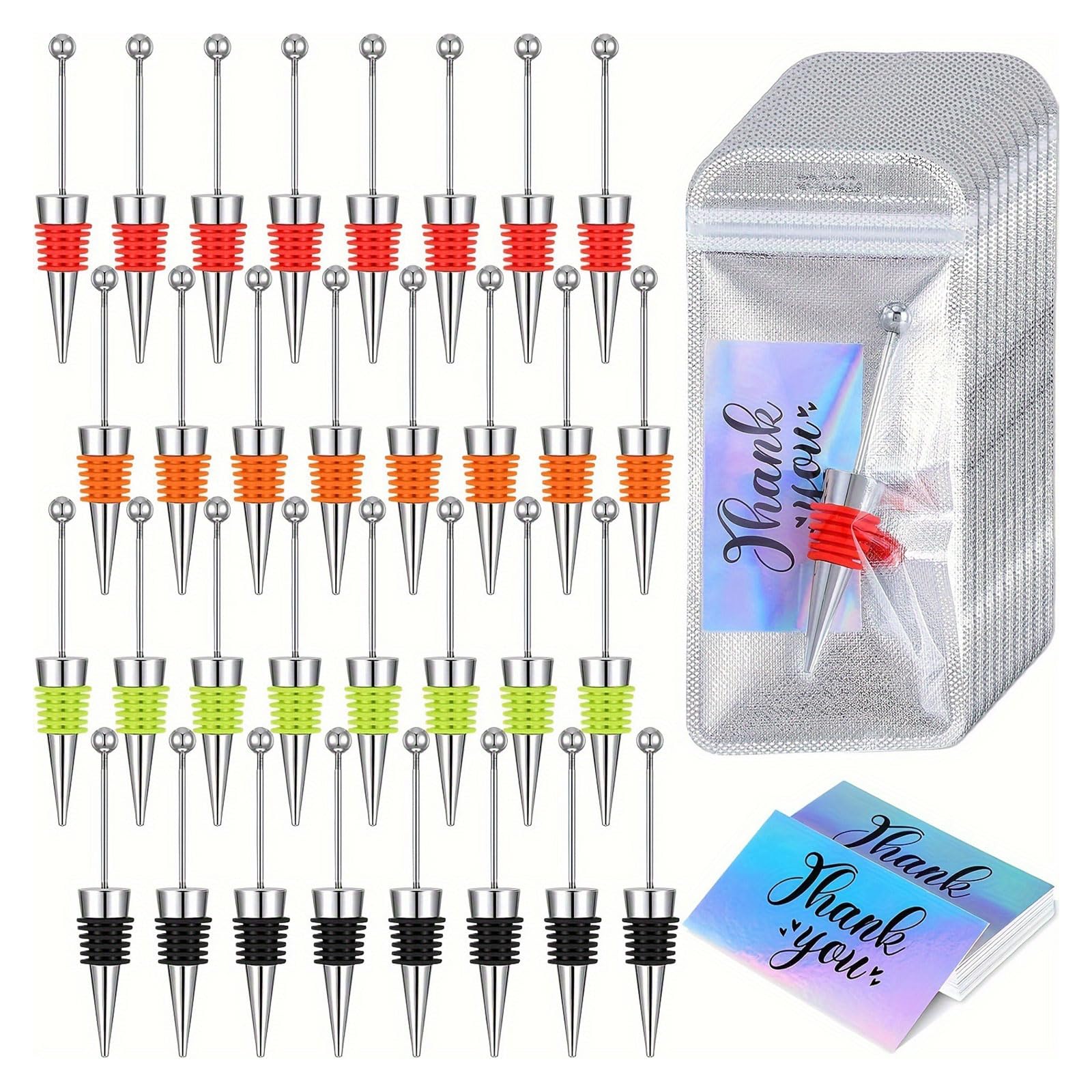 carotoe 60Pcs Wine Bottle Stopper Set Stylish Assorted Wine Stoppers Perfect for Parties and Holiday Gatherings Decorative Stoppers
