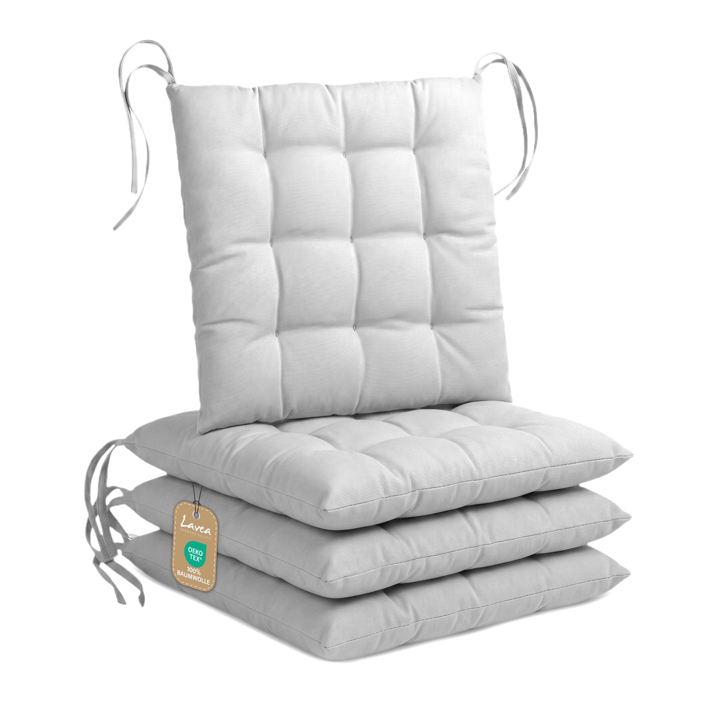 lavea® lot de 4 coussins de chaise