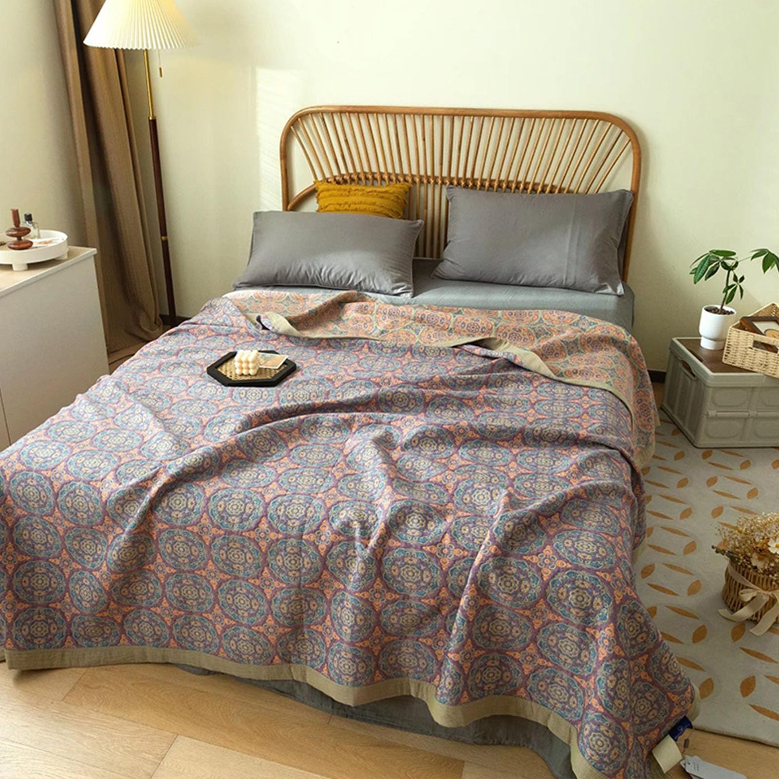Doux Bohème Snuggle Couverture, jeté rustique haut de gamme pour décoration raffinée