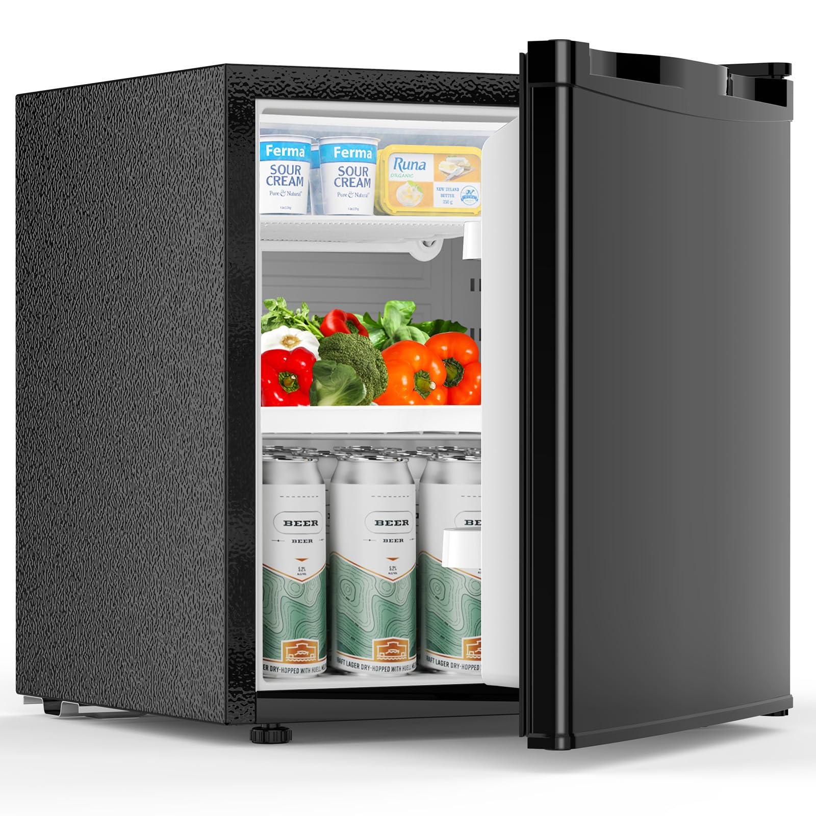 COWSAR 1.6 Cu.Ft Compact Fridge with Freezer, Compact Refrigerator with 7 Temperature Settings, Energy-efficient Low Noise Small Refrigerator Suitable