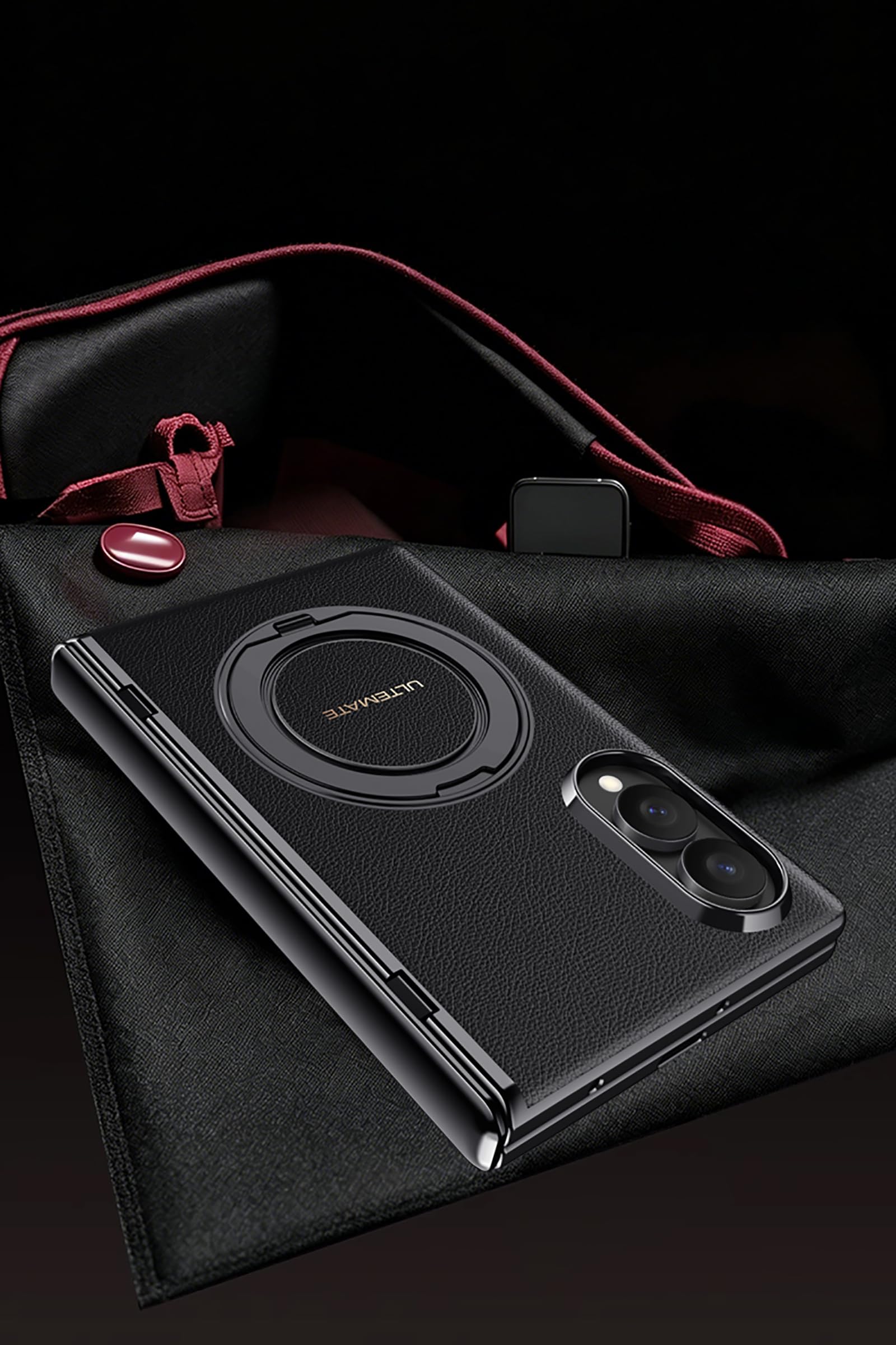 Custodia in Pelle Samsung Galaxy Z Fold8,Viola 1 | Cover Posteriore in Pelle Liscia Resistente ai Graffi con Funzione Supporto compatibile con Samsung Galaxy Z Fold8 2026.