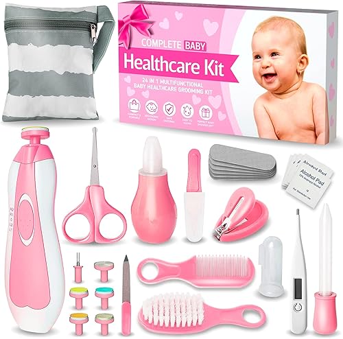 Kit de cuidado del bebé Set 24pcs (rosa)
