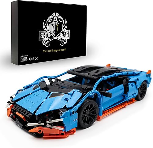 ShupBear Speed Champions - Juego de coche deportivo azul 919 para adultos modelo coleccionable bloques de construcción 1261 unidades