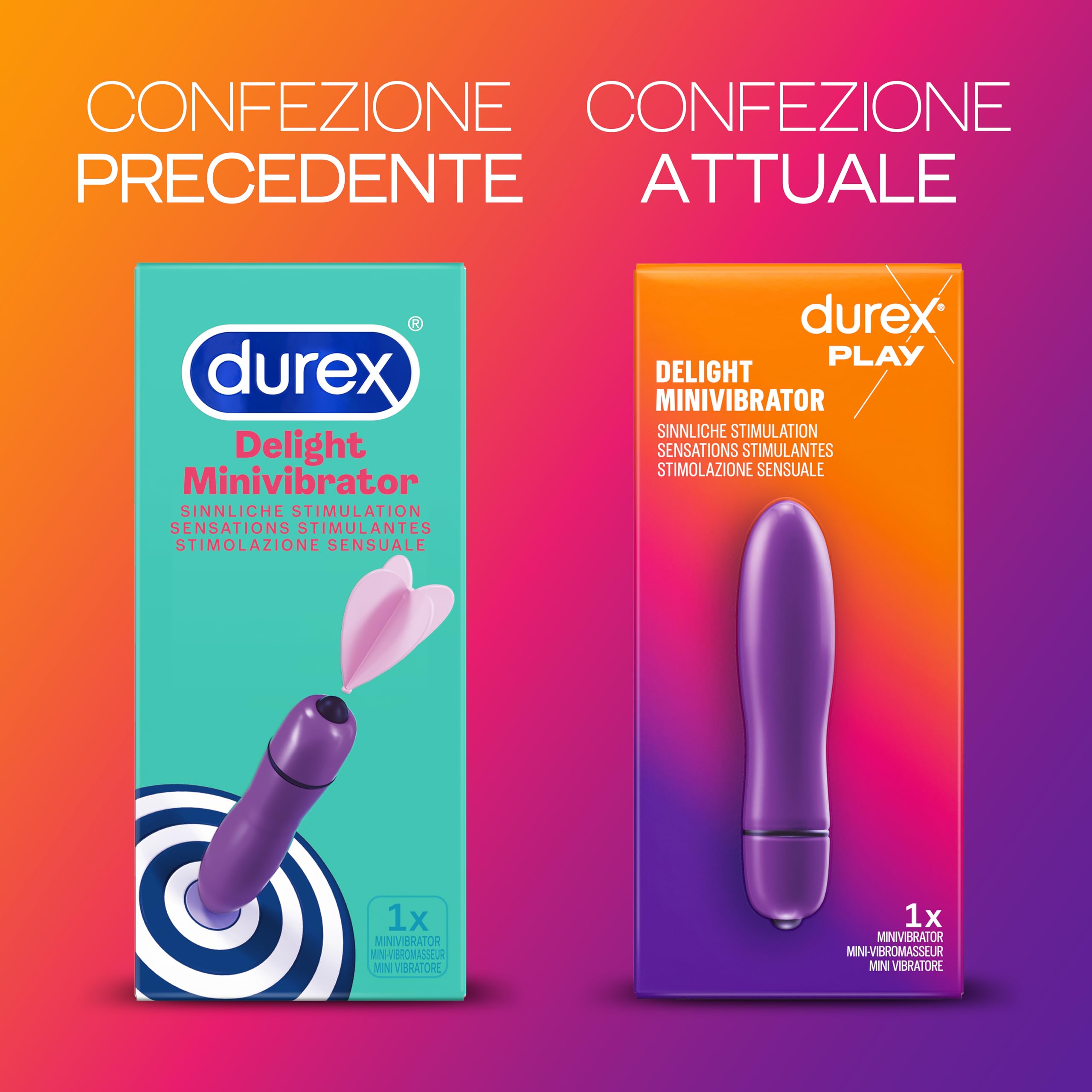 Durex Delight Minivibrator, Sex Toy, Intense Vibratore Portatile Piccolo e Discreto