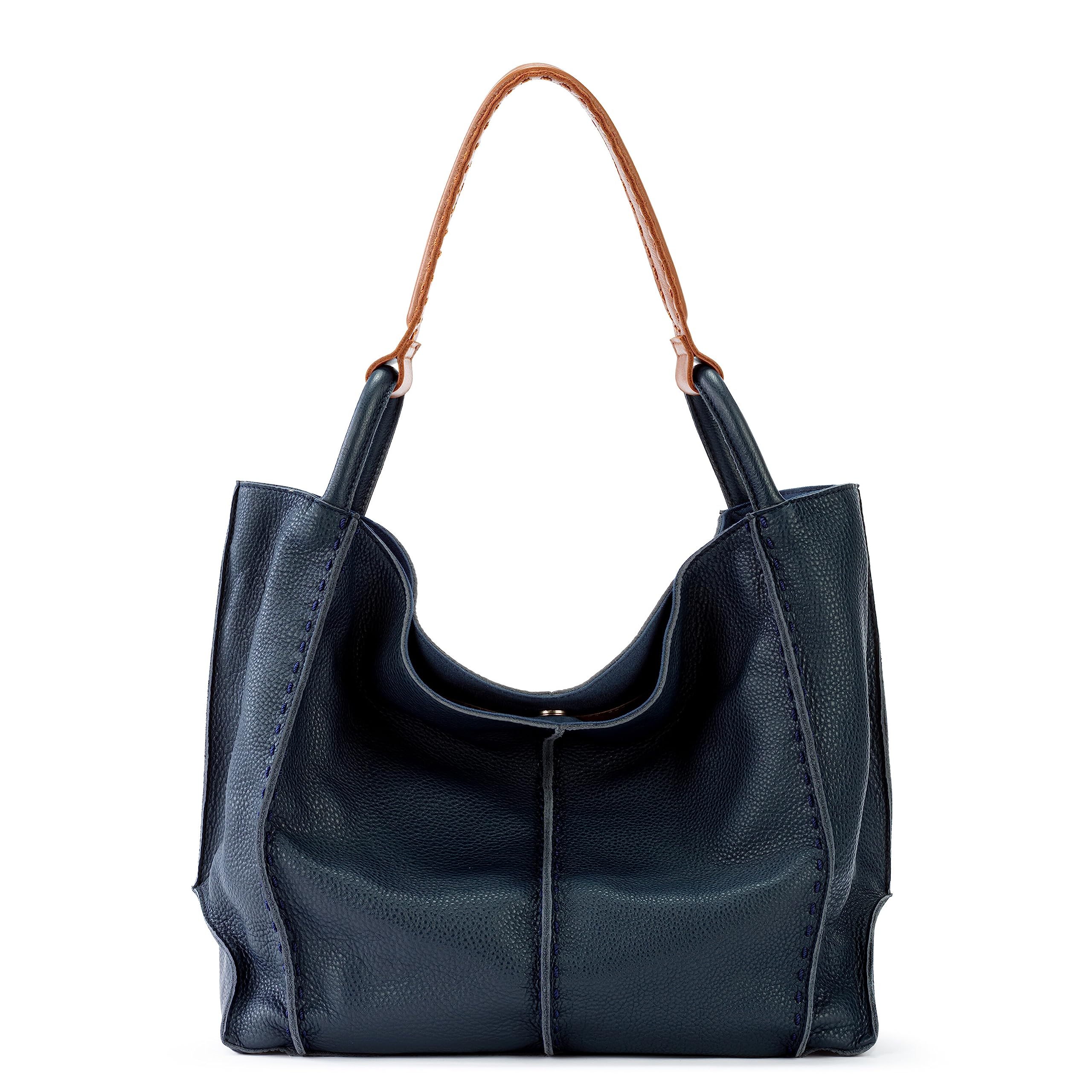 The Sak Los Feliz Large Tote Bag - Women's Purse For Everyday, Travel, Beach Bag - Roomy Handbag With Shoulder Bag Strap | Fits Laptop & Daily Essentials, Durable & Lightweight, Interior Organization, Work, Travel & Beach Ready, Everyday Carryall One Size Indigo