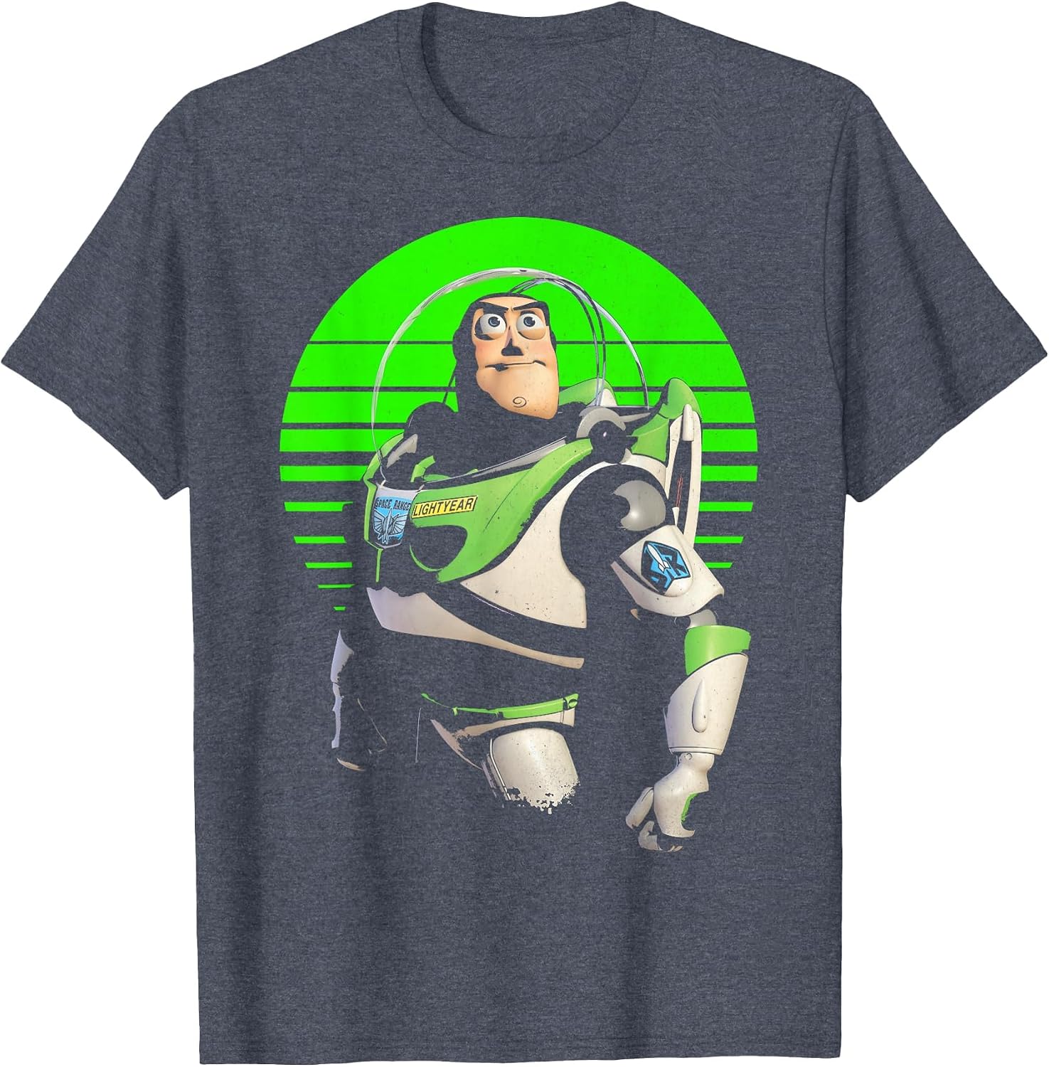 Disney Pixar Toy Story Buzz Lightyear Vintage Space Stripes T-Shirt image 4