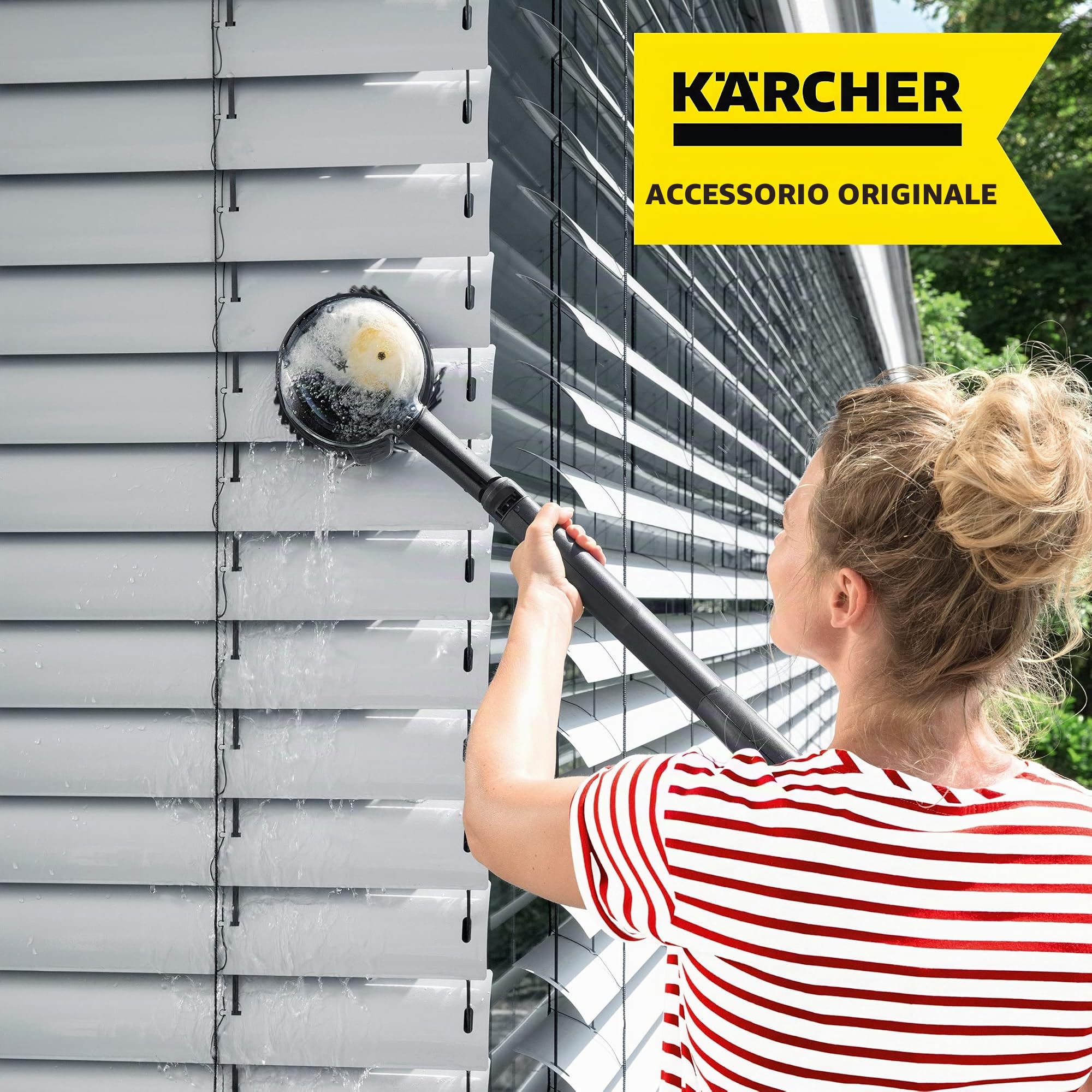 Kärcher, spazzola rotante WB 120, con inserto per spazzola universale (compatibile con tutte le idropulitrici Kärcher K 2-K 7)