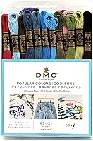 DMC 117F25-PC36 Popular Colors Embroidery Floss Pack - 36 Skeins, 8.7 Yds Each, Premium Cotton Thread for Cross Stitch & Quilting
