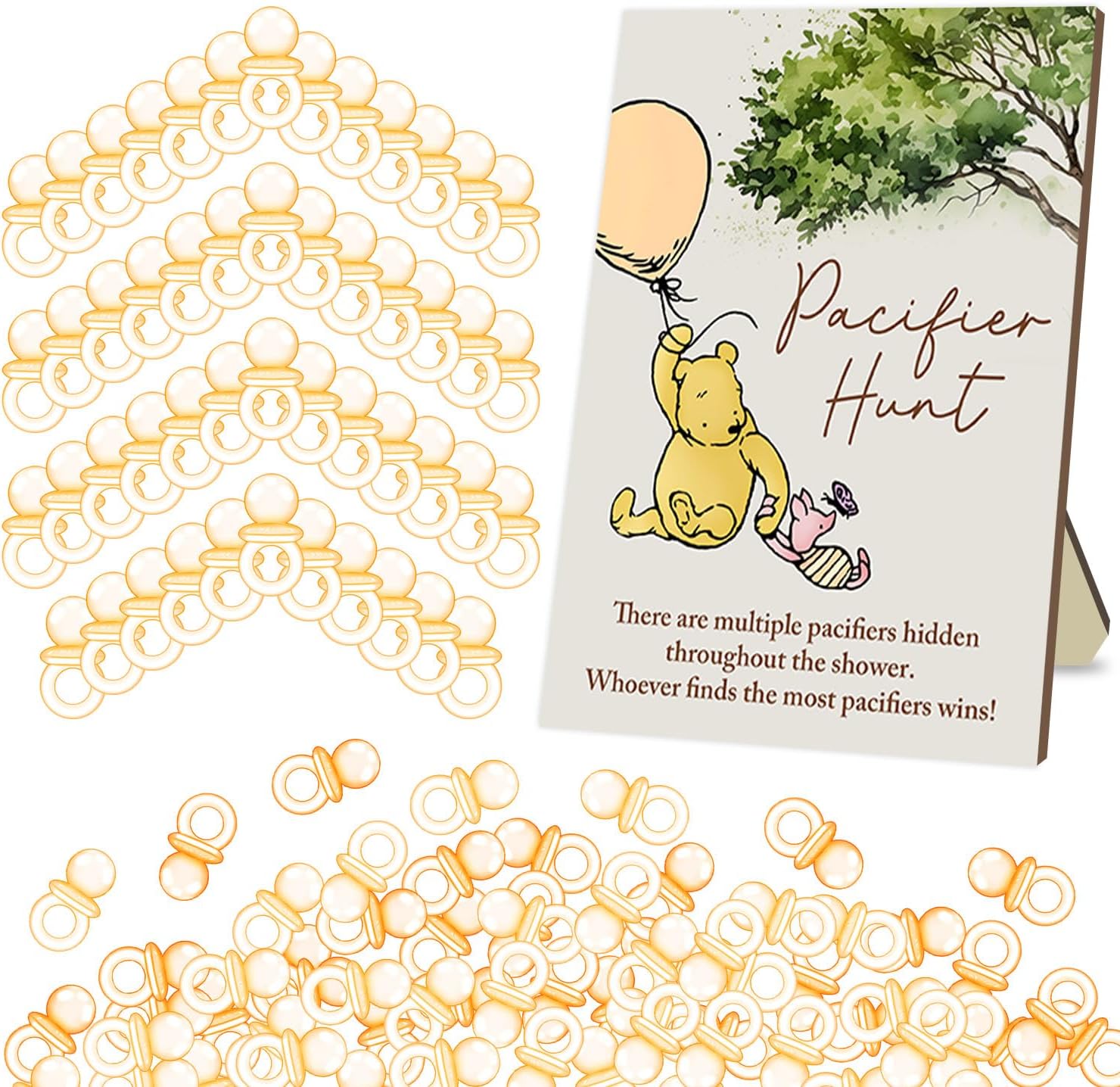 Winnie Baby Shower Games-Winnie Baby ShowerDecorations-Pacififer Hunt Baby Shower Games-Baby Mini Pacifiers for Baby Shower Game Gift Sets for Baby Gender Reveal Party Favors Decoration