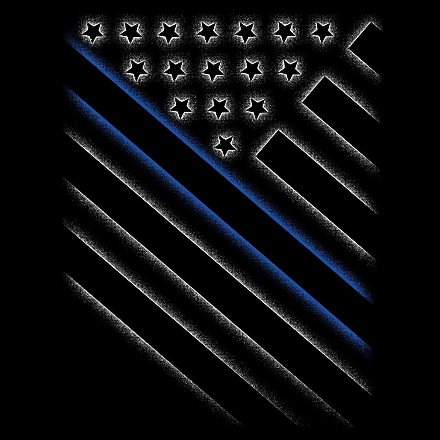 Grunt Style Support Blue Line Men's T-Shirt - Image 3