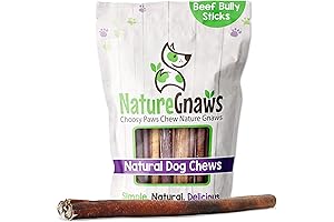Nature Gnaws Bully Sticks: Beefy Bliss for Large Dog Chewers