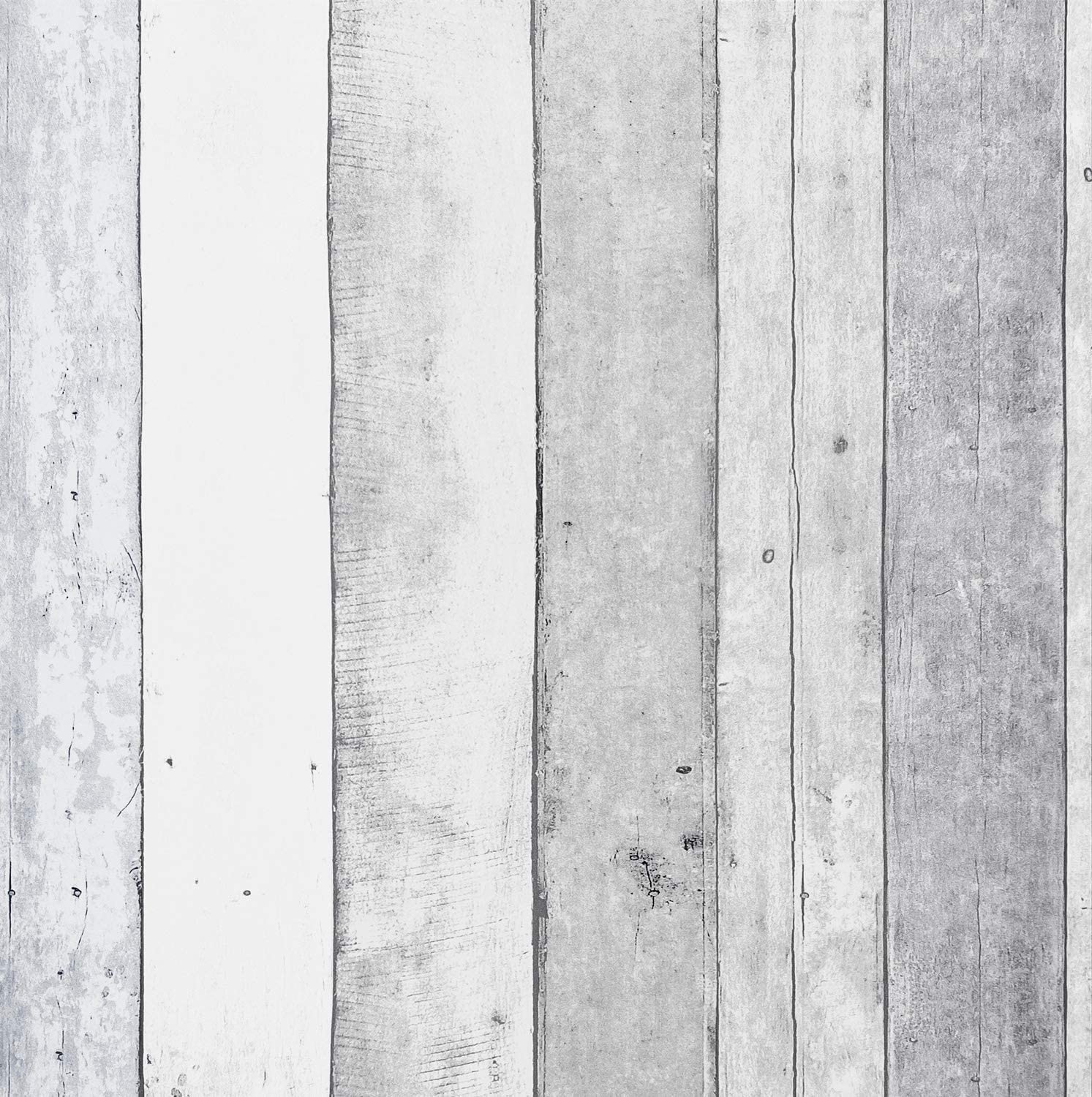 CiCiwindWood Effect Wallpaper Self Adhesive Contact Paper Grey White Wood Plank 44cm×300cm Rustic Peel and Stick Vinyl Wrap Removable Sticky Back Plastic Wall Cabinet Countertop Furniture StickersGlobal Recycled StandardGlobal Recycled StandardGlobal Recycled Standard