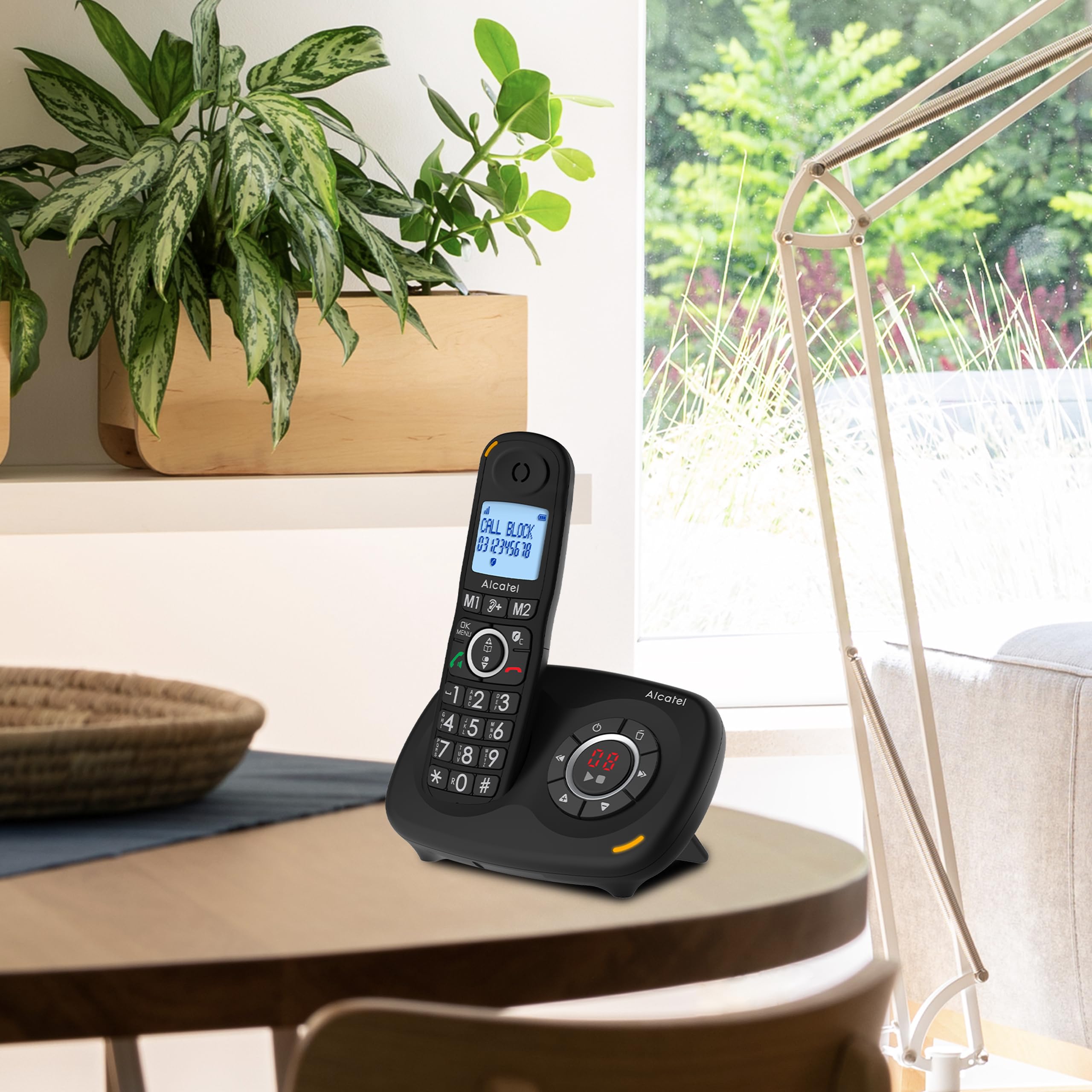 ALCATEL XL595 B Voice Trio - Telefono Fisso Senza Fili Senior Con Risponditore - Grande Schermo Retroilluminato - Mani Libere - Funzione Blocco Chiamate - Audio Boost - Risponditore 14 Min - 3