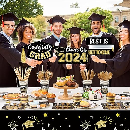 Miniatura 5 de UMISKAM Letreros colgantes de graduación para puerta delantera, corona de bienvenida, decoración de graduación clase de 2023, decoración del hogar,