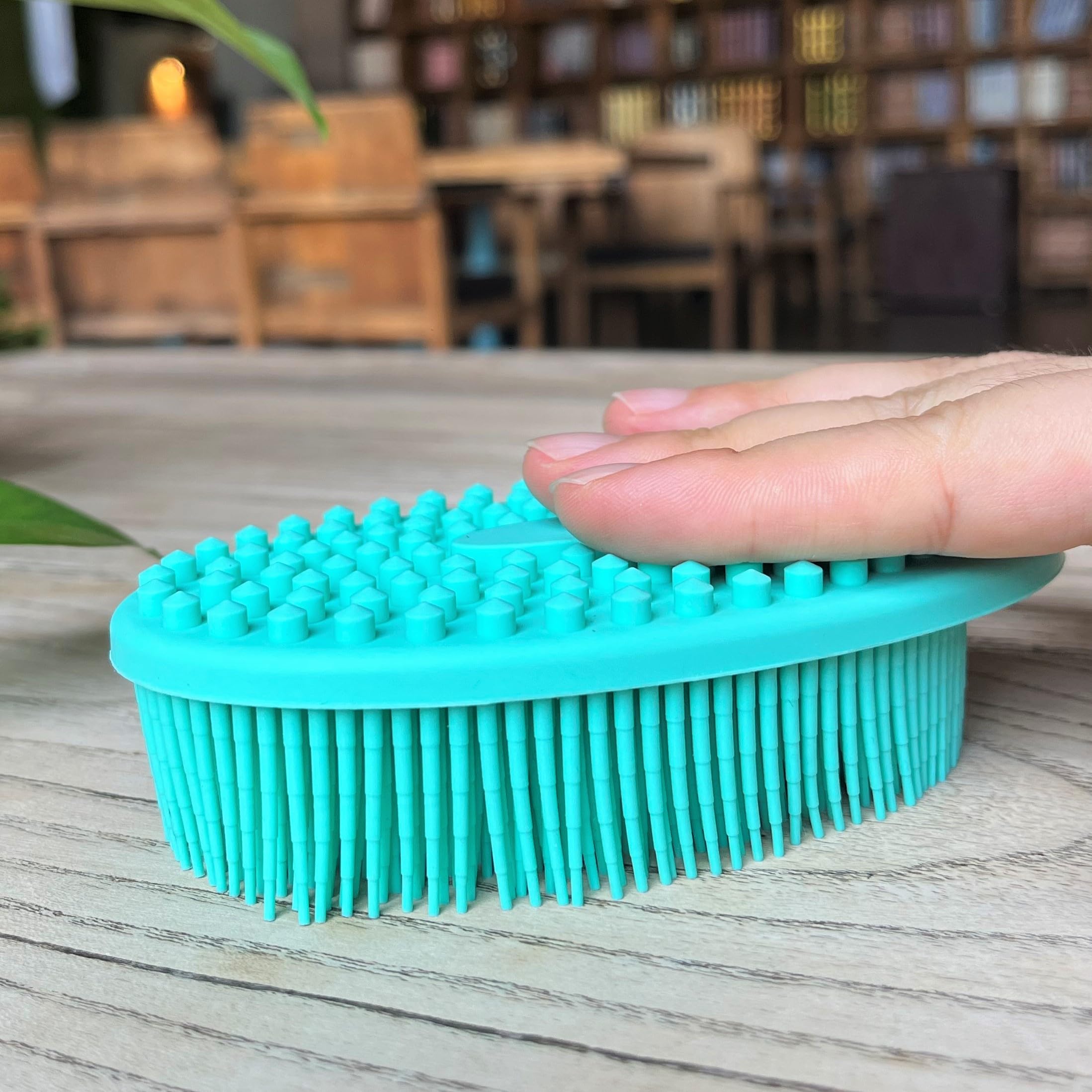 Cepillo sensorial premium para niños o autismo,Depurador corporal de silicona suave,Cepillos de terapia para sala sensorial,Cepillo de baño para ducha para mascotas (3 piezas (colgable-ovalado))
