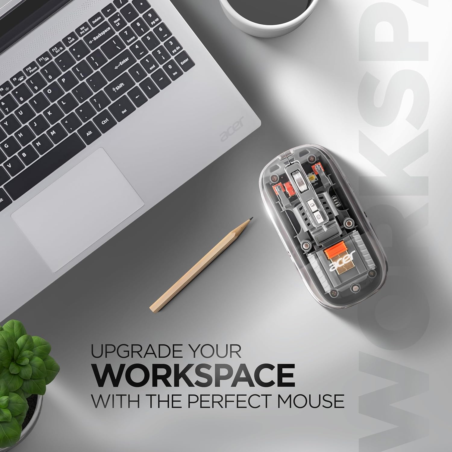 Acer Clearview Transparent Wireless Mouse with Triple-Mode Connectivity, Silent Click Tech, Metal Scroll Wheel,1600 DPI Optical Sensor, USB-C Charging, Compatible Windows, MacOS, iOS, Android-Grey 38 81LKoEgKhkL. SL1500